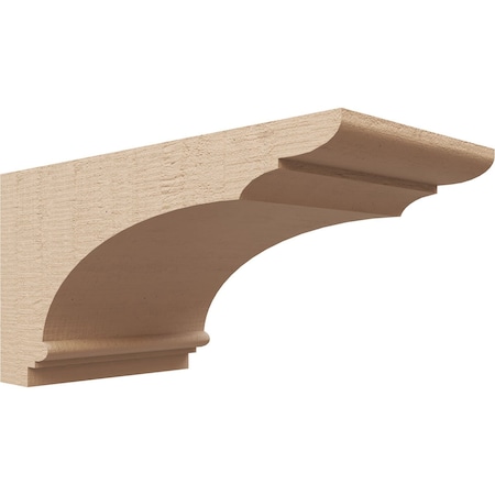 Ekena Millwork 5"W x 10"D x 5"H Wide Hughes Rough Cedar Woodgrain TimberThane Corbel, Primed Tan CORUR05X10X05HUGRCPR